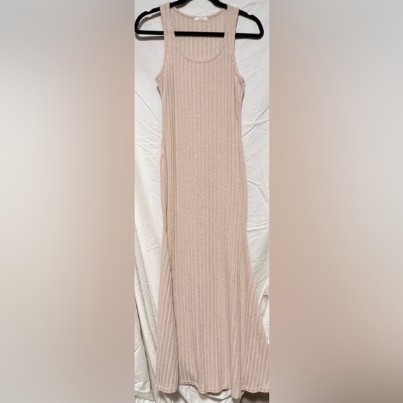 NWOT Cozy Cream Tiered Two Piece Knit Ribbed Sweater Dress Set Cropped SOFT - Picture 8 of 13